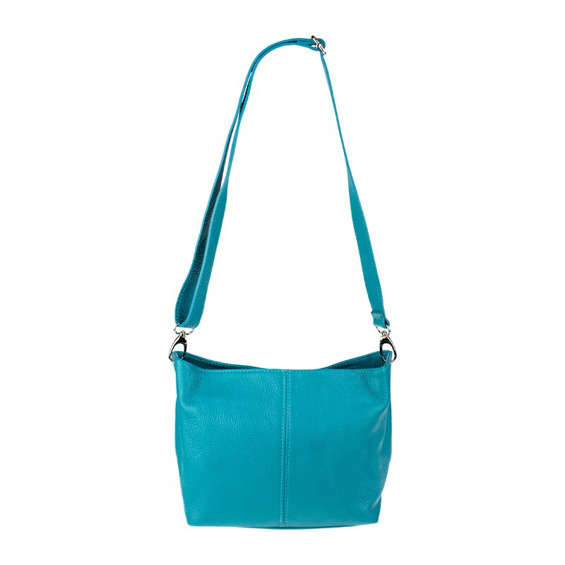 Tyrkysová kožená talianska crossbody kabelka Batilda Turchese 43660402