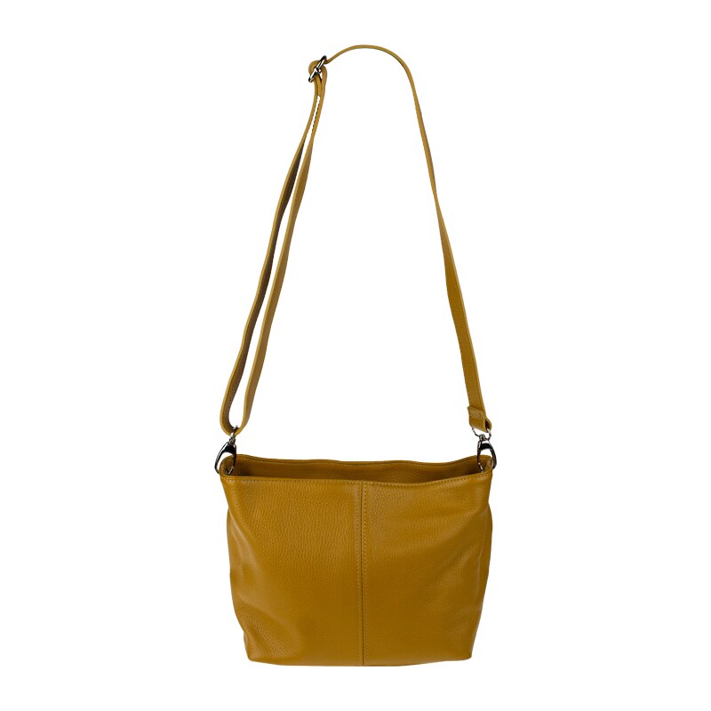 Žltá kožená talianska crossbody kabelka Batilda Gialla Scura 2938059