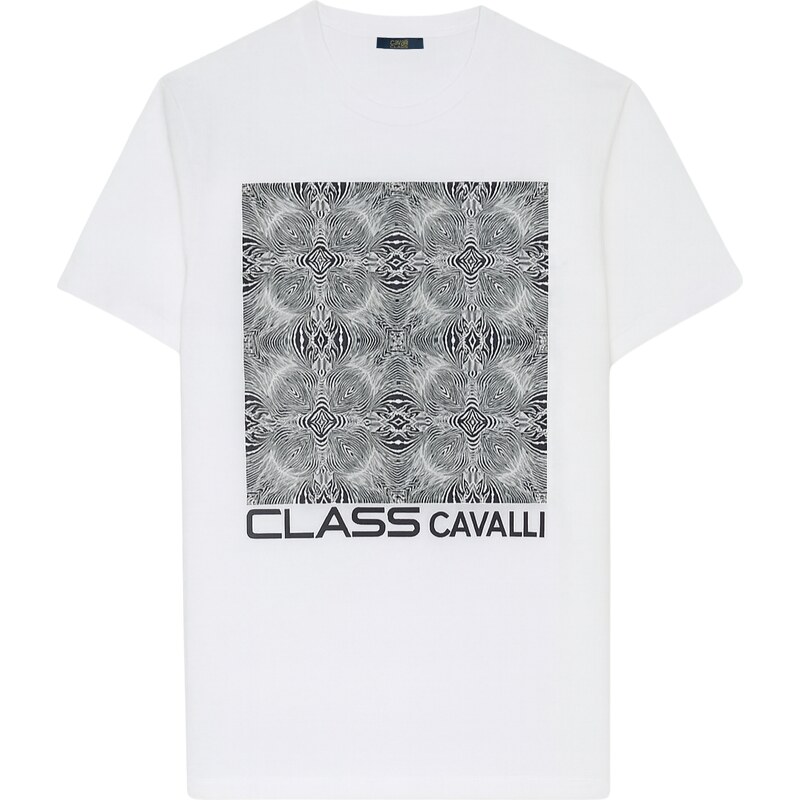 CAVALLI CLASS Graphic White tričko 64247306