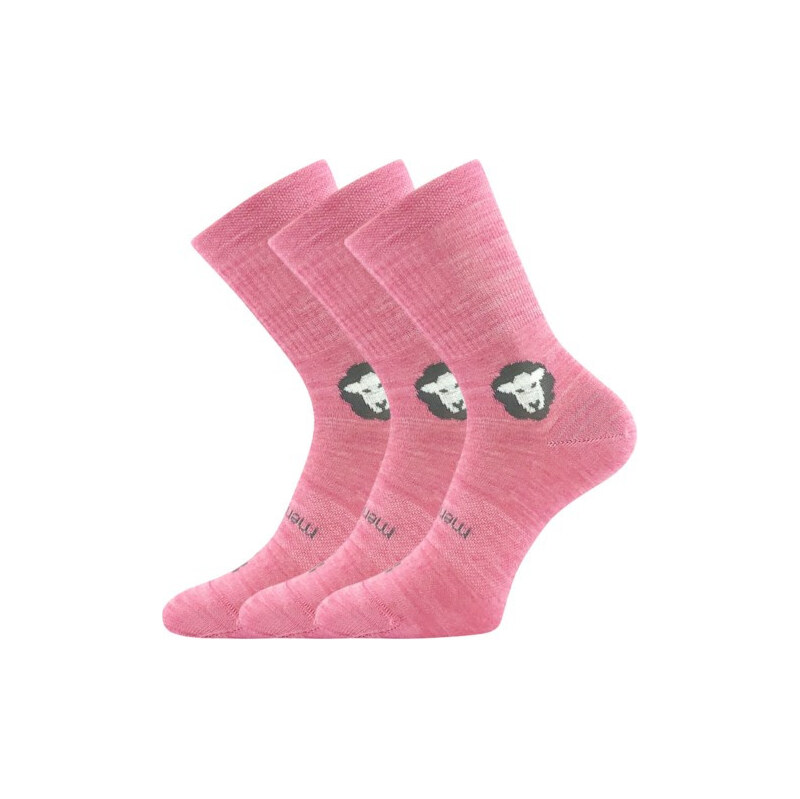 3PACK detské ponožky Voxx merino rúžové (Barefootik merino-pink) 25/29 66010899