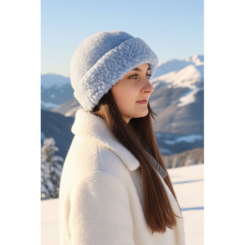 Glara Teplá vlnená čiapka Meriono 47045193
