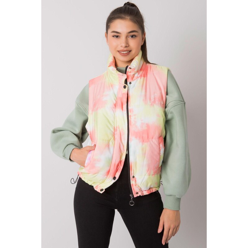 MladaModa Prešívaná farebná vesta Roonie so zipsom svetlá žltá 66012455