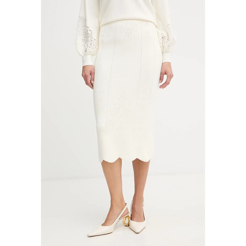 Sukňa s prímesou vlny Twinset 66013127