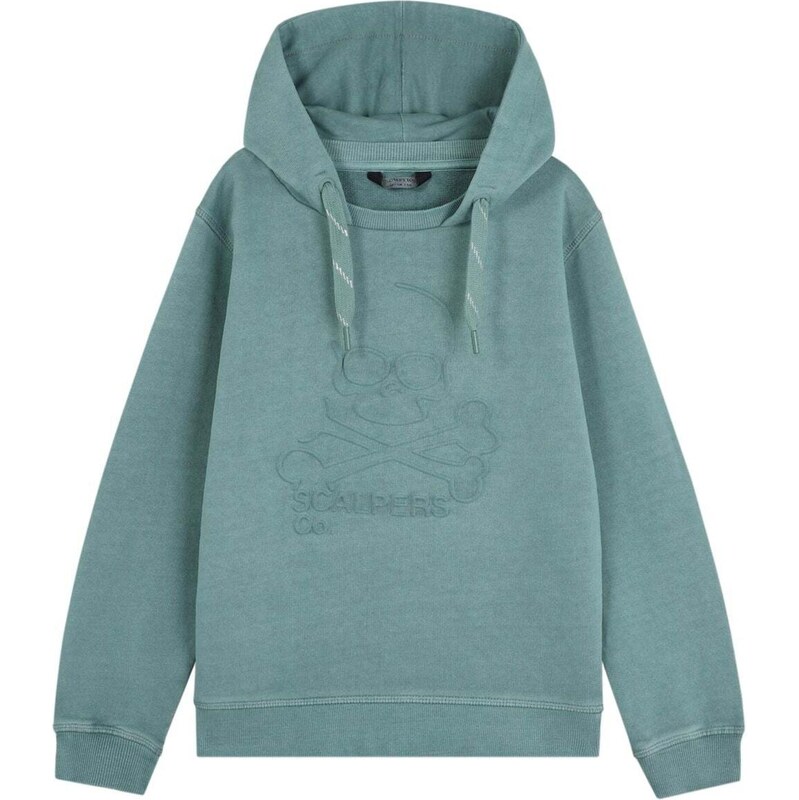 Scalpers Mikina Skullembossed nefritová 66018039