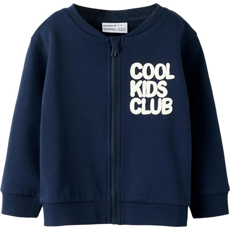 NAME IT Tepláková bunda NMMNEIL námornícka modrá / tmavožltá / biela 66018214