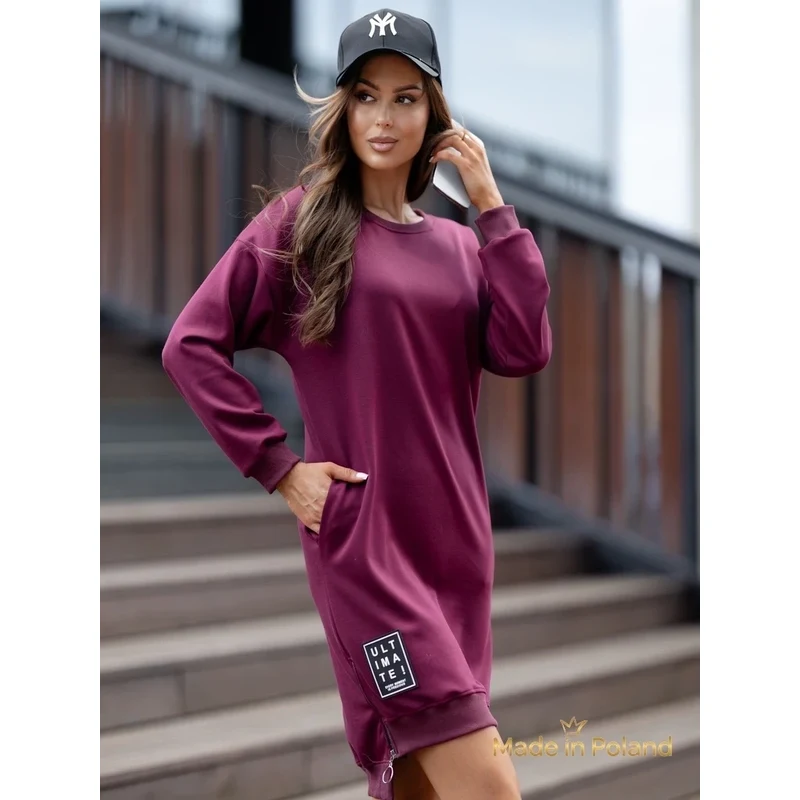 Resti Gravity Core Sweatshirt Dress with Side Zipper 66017670
