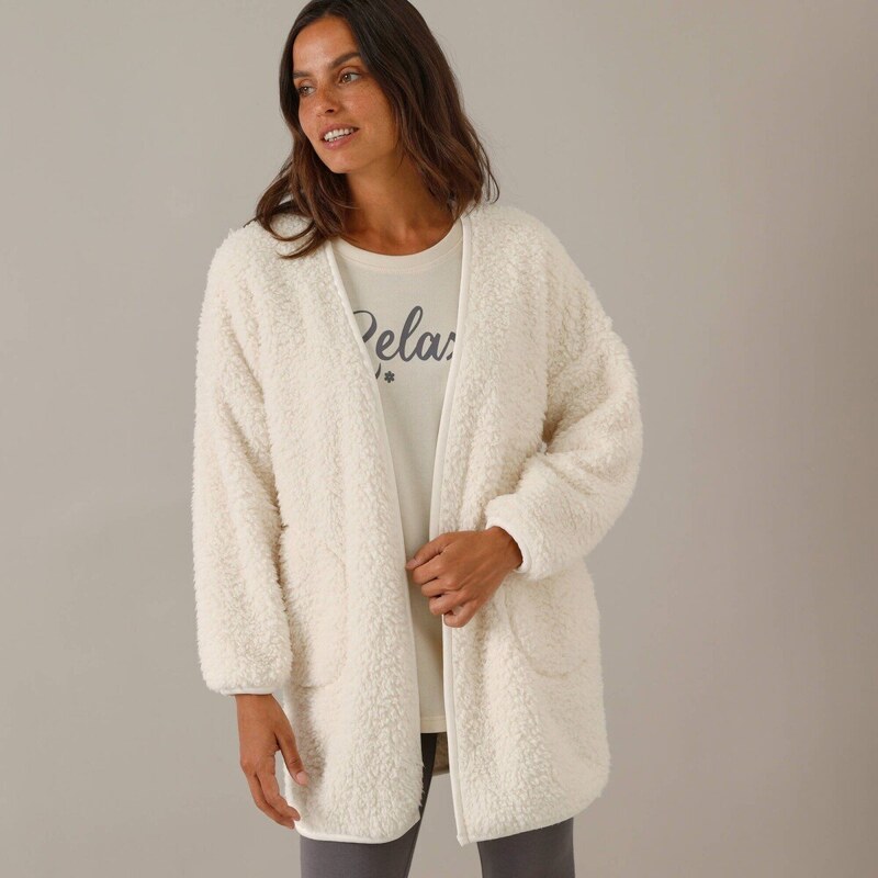 Domáci kabátik z sherpa materiálu ražná 036 Blancheporte 66026043