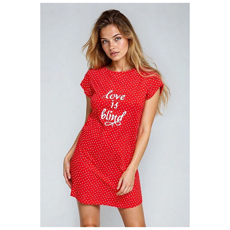 Sensis Dámska nočná košieľka Love is blind červená 27566730