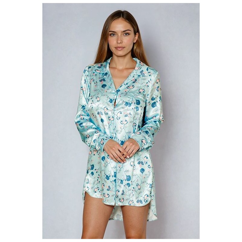 Kalimo Saténová nočná košeľa Tulum Royal modrá 43941286