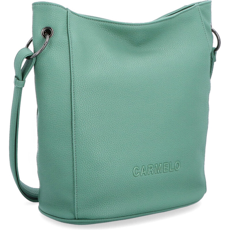 Kabelka zo syntetickej kože crossbody Carmelo zelená 4278 ZE 57568559