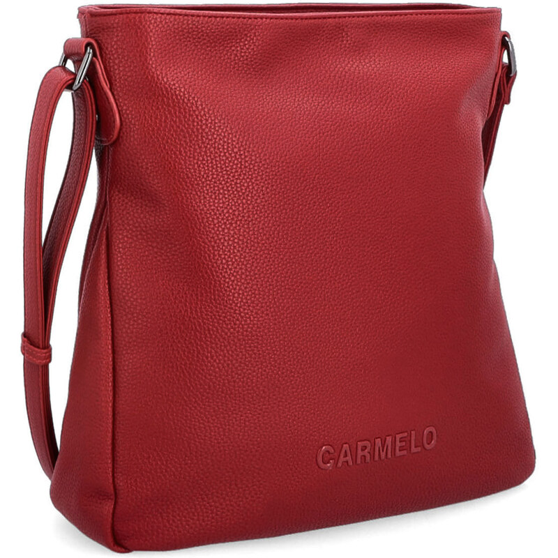 Kabelka zo syntetickej kože crossbody Carmelo červená 4271 CV 64020306