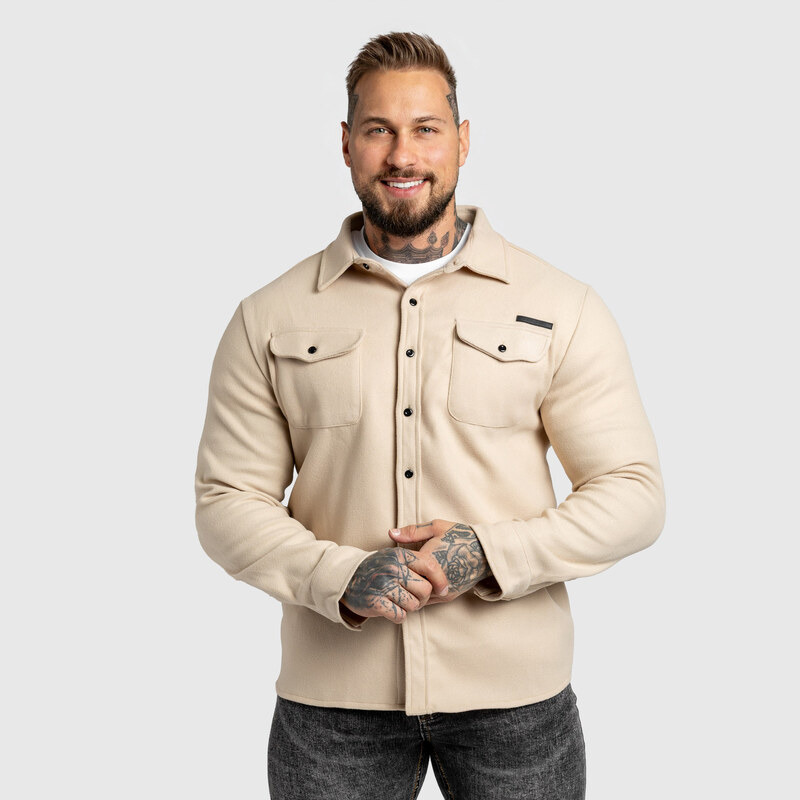 Pánska plstená košela Iron Aesthetics Felted, apricot 66021477