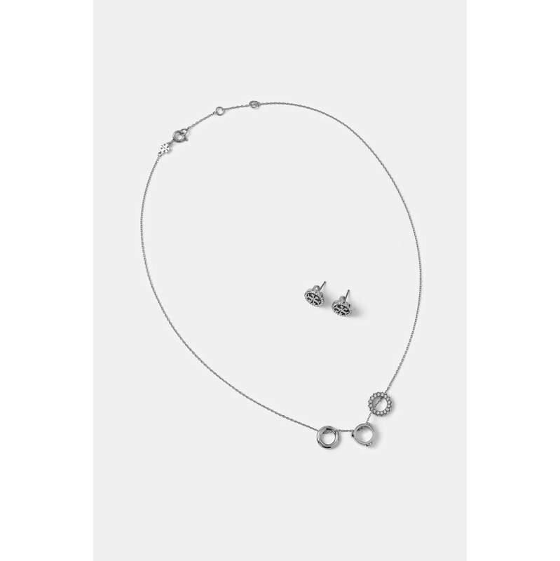 Náhrdelník a náušnice Tory Burch Miller Pave 66021991