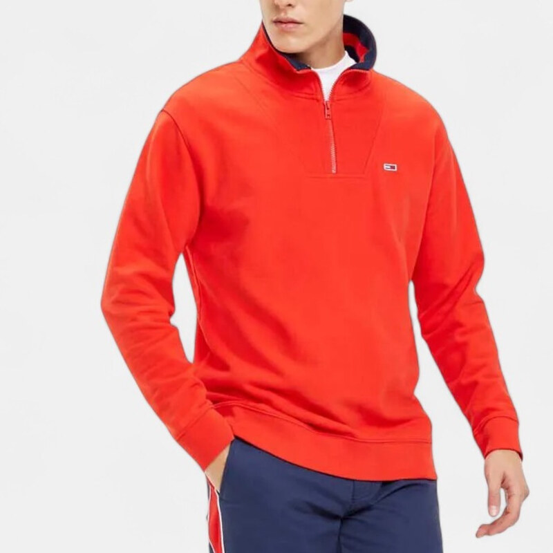 Pánská červená mikina Tommy Hilfiger Jeans M56475 66021643