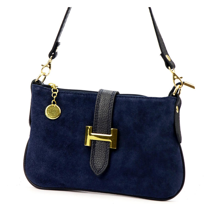 Kožená kabelka Luka modrá KZ2259341 66023696