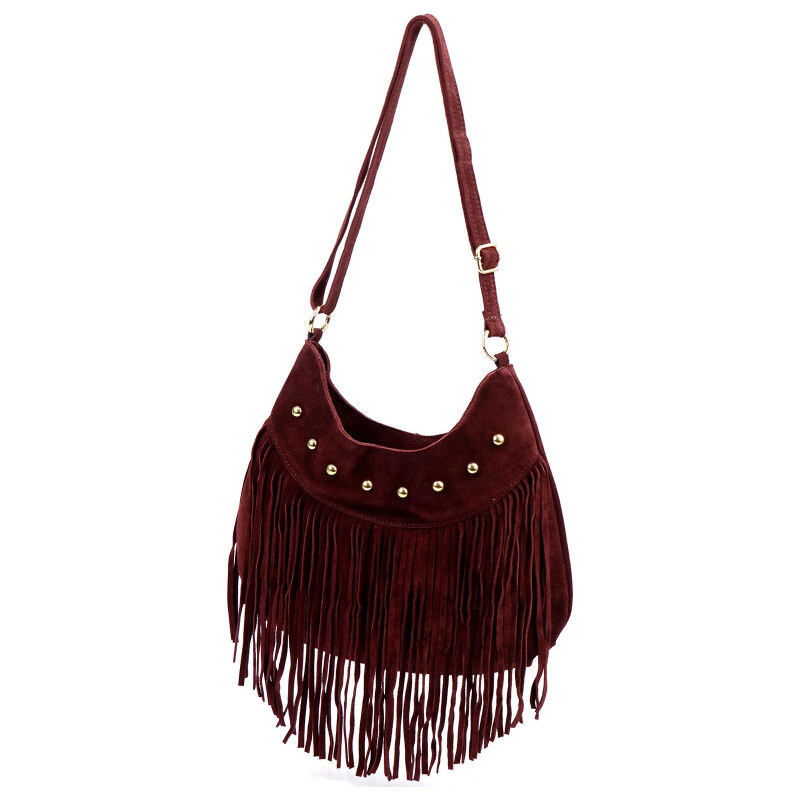 Kožená kabelka Camilla vínová KZ2259384 66023717