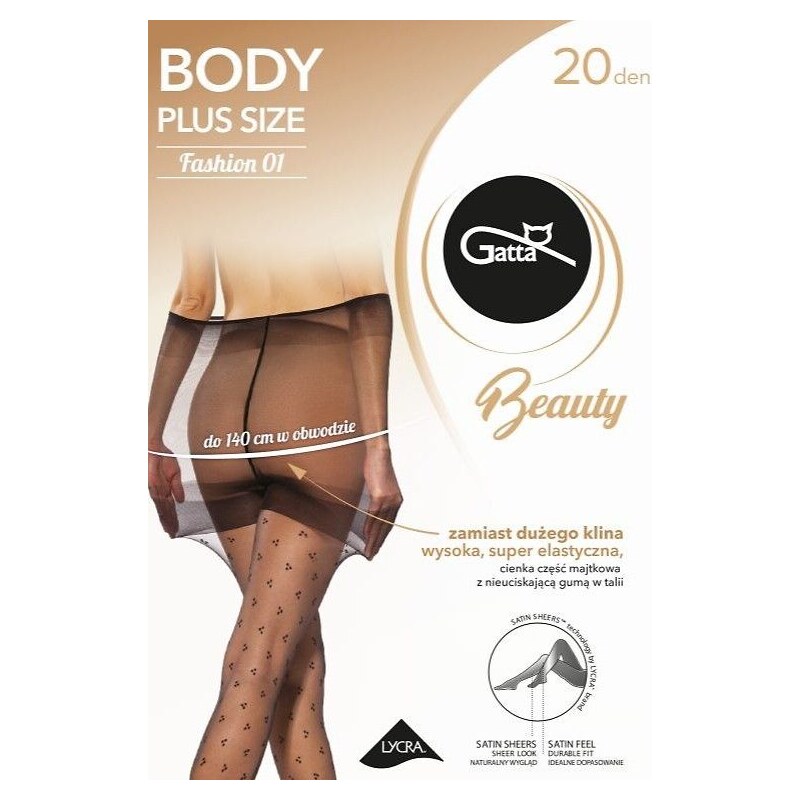 Pančuchy Gatta Body pre väčšie veľkosti 01, 20 den, 3-6 66023661