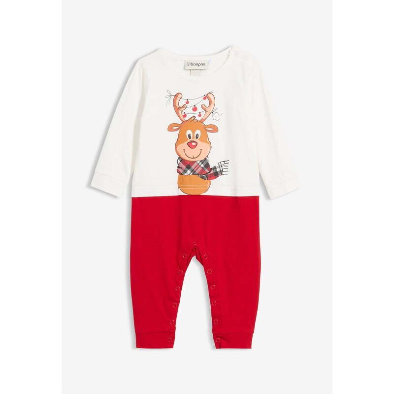 bonprix Detský overal z bio bavlny, farba biela 46283839