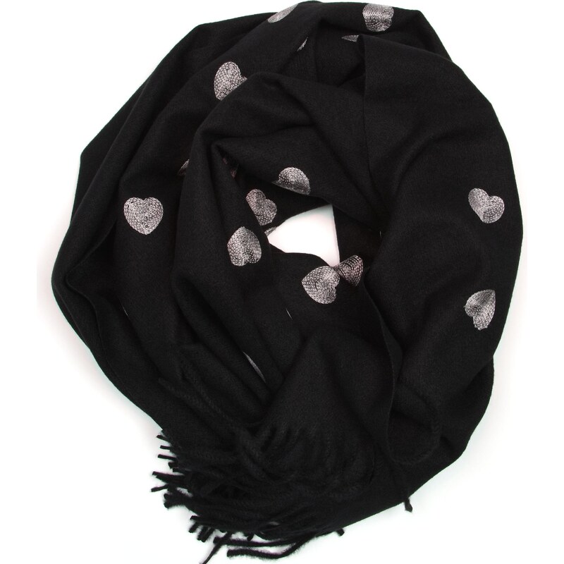 Blaire Dámsky šál Yasmin s motívom čierna 66024698