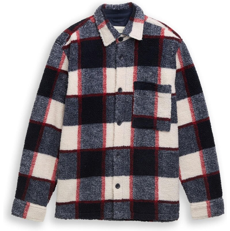 TOM TAILOR Prechodná bunda námornícka modrá / čerešňová / biela 66026564