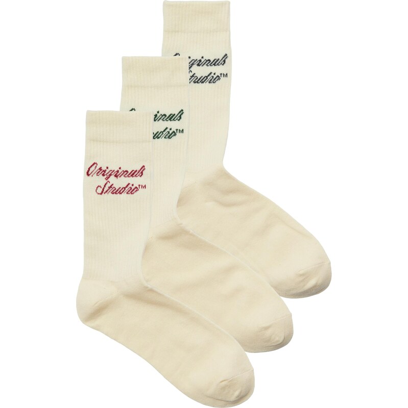 JACK & JONES Ponožky JACNORREBRO jedľová / vínovo červená / čierna / 66026791