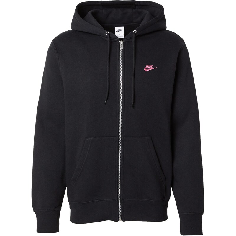Nike Sportswear Tepláková bunda CLUB ružová / čierna 66027368