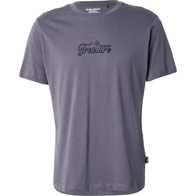 BLEND Tričko BHINGVER modrosivá / tmavozelená / oranžová / čierna 66027403