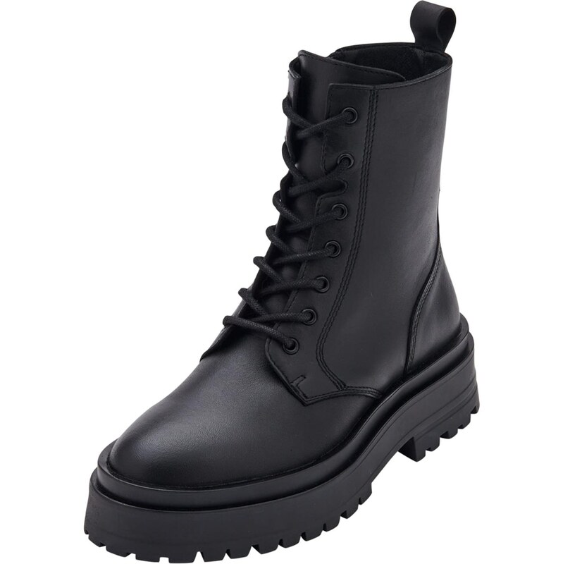 EDITED Šnurovacie členkové čižmy Rufina čierna 66146708