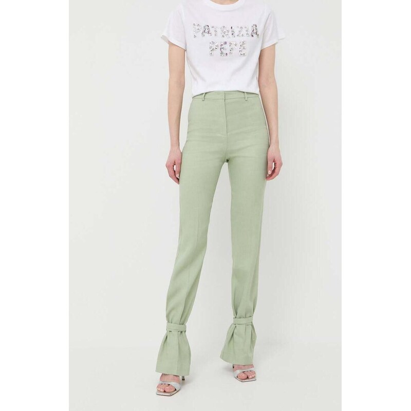 Nohavice s prímesou ľanu Patrizia Pepe 64733858