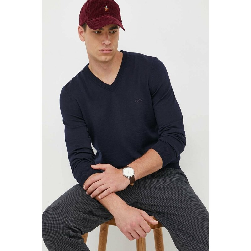 Vlnený sveter BOSS Baram-L 43422038