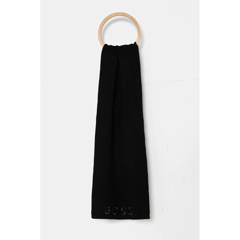 Vlnený šál BOSS Lara_scarf 57668976