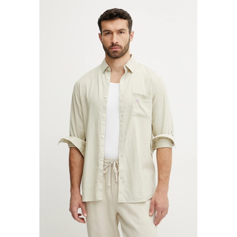 Ľanová košeľa Guess 63605445