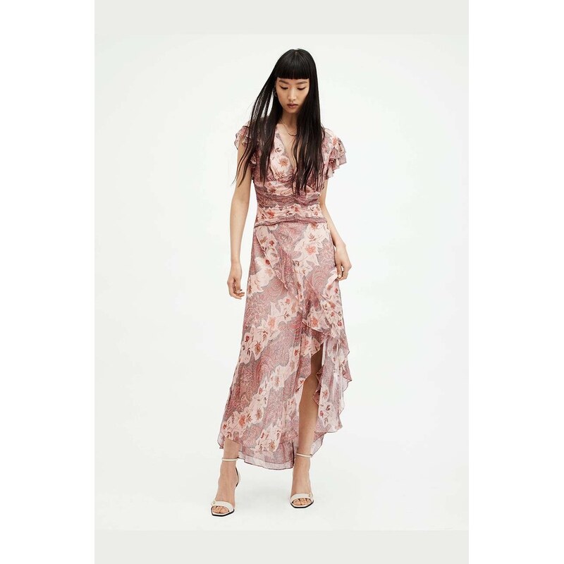 Šaty AllSaints BREA CASCADE 63995728