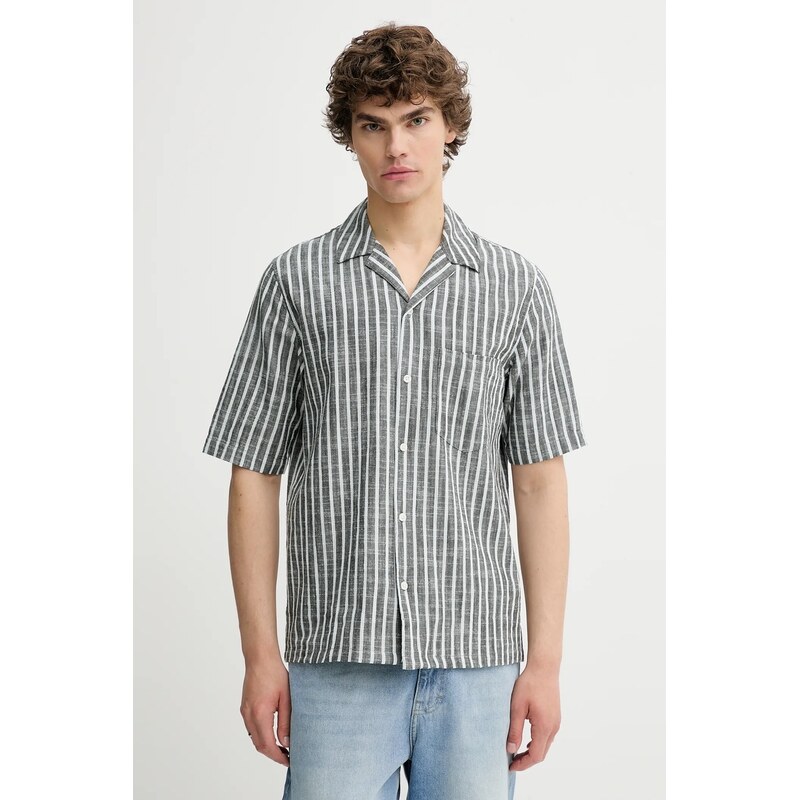 Košeľa s prímesou ľanu Samsoe Samsoe SAOSCAR 63994203