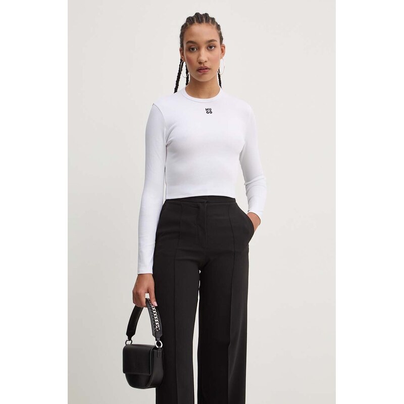 Tričko s dlhým rukávom HUGO Dafilomena_3 66510743