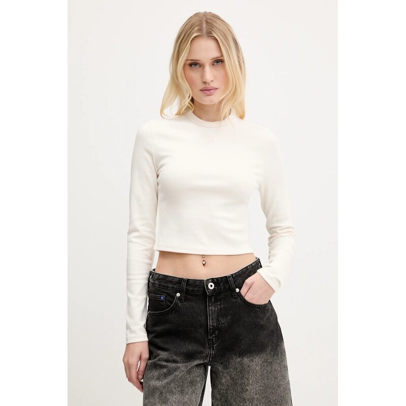 Tričko s dlhým rukávom HUGO Dafilomena_3 66510744