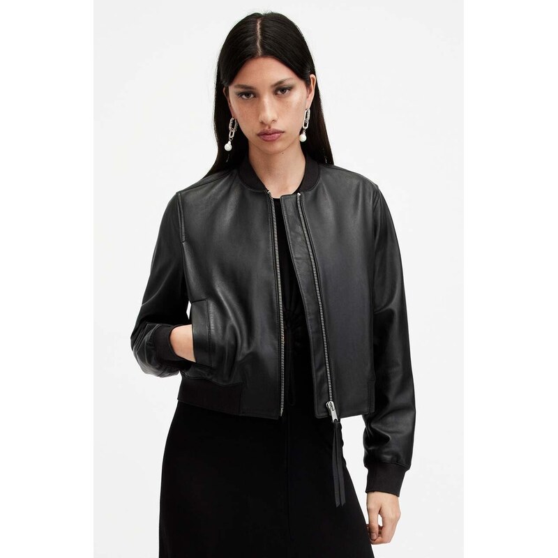 Kožená bunda AllSaints ORTEN BOMBER JACKET 63995818