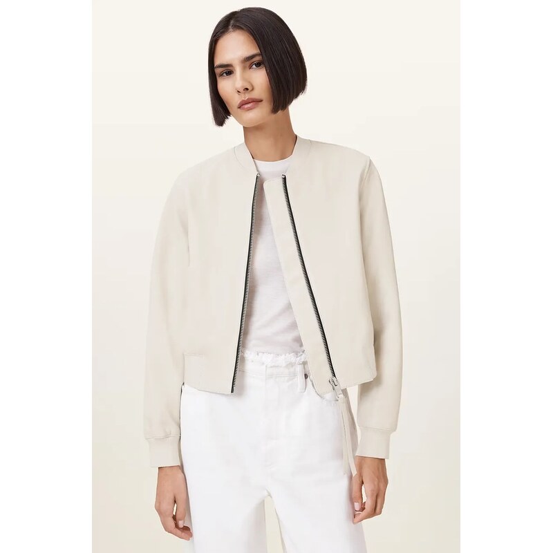 Kožená bunda AllSaints ORTEN BOMBER JACKET 63995819