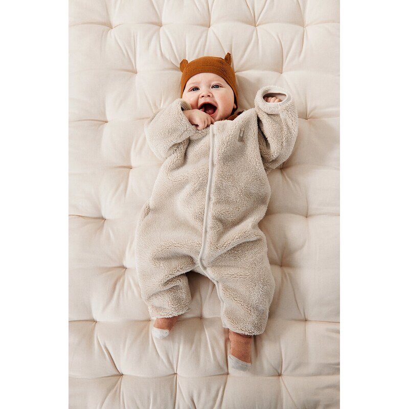 Overal pre bábätká Liewood Bailey Baby Pile Jumpsuit 58345948