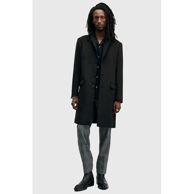 Kabát s prímesou vlny AllSaints HAL COAT 63996047