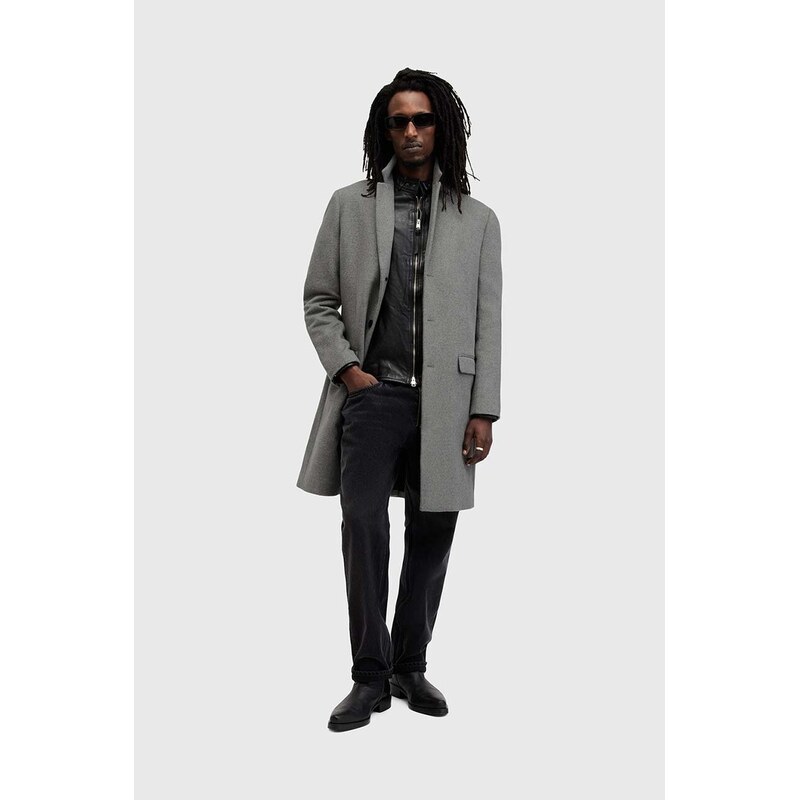 Kabát s prímesou vlny AllSaints HAL COAT 63996048