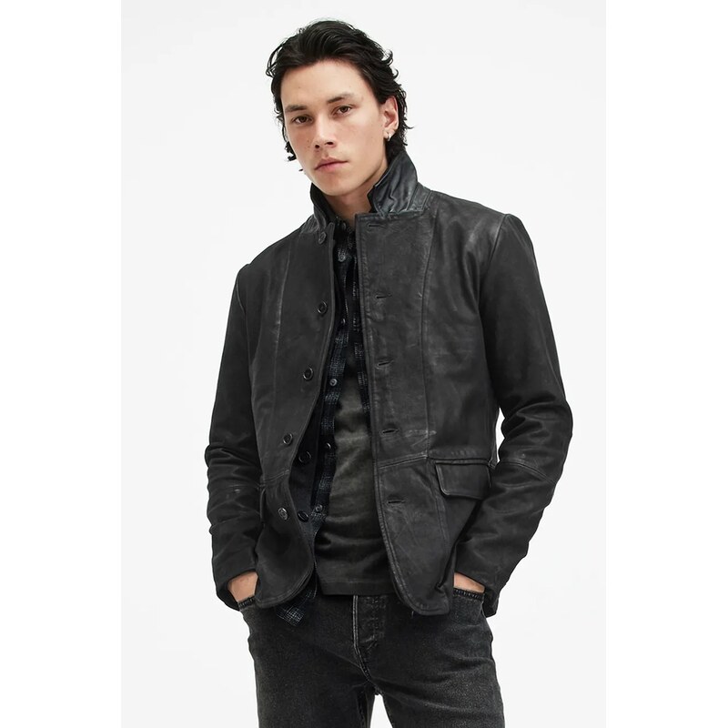 Kožená bunda AllSaints SURVEY LTHR BLAZER 63996037