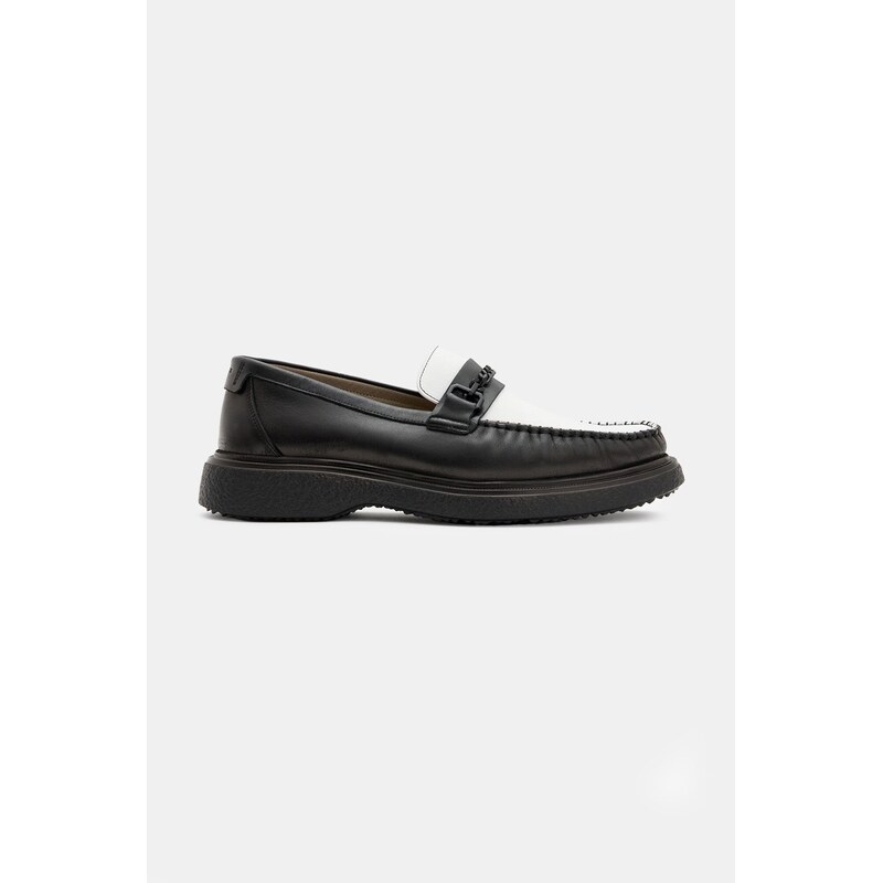 Kožené mokasíny AllSaints Gibbs Chain Loafer 63996038