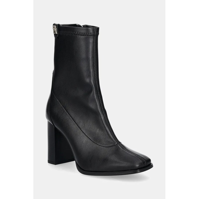 Členkové topánky Tommy Hilfiger PARTY LEATHER SOCK HEEL BOOTIE 59711582