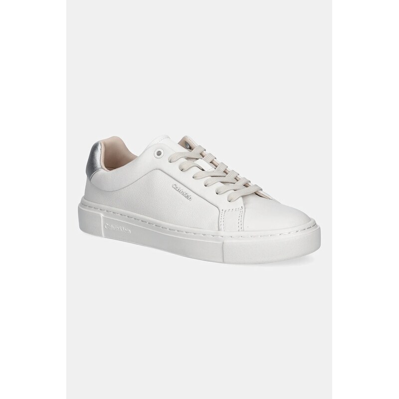 Kožené tenisky Calvin Klein CUPSOLE LACE UP W/ML - LTH 59711705