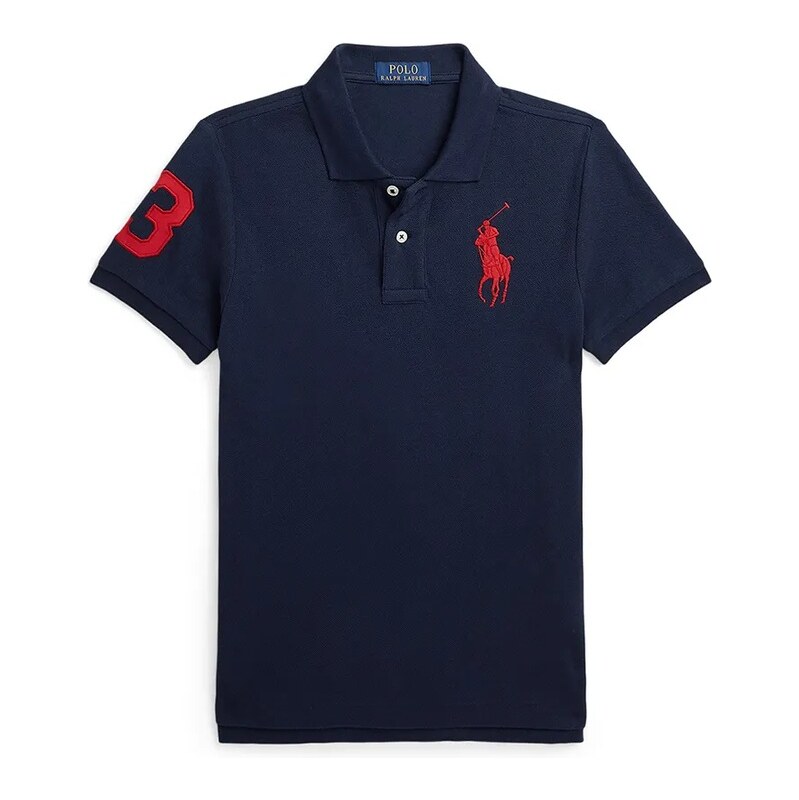 Detská bavlnená polokošeľa Polo Ralph Lauren 60321448