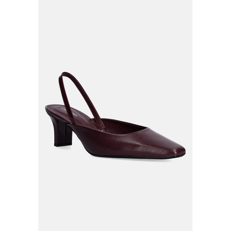 Kožené lodičky Calvin Klein HEEL SLING PUMP 50 - LTH 60538879
