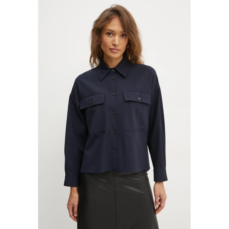 Košeľa s prímesou vlny Weekend Max Mara 63997644