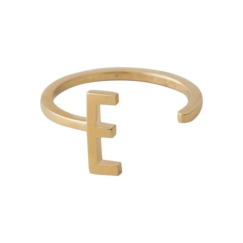 Strieborný pozlátený prsteň Design Letters 60860957