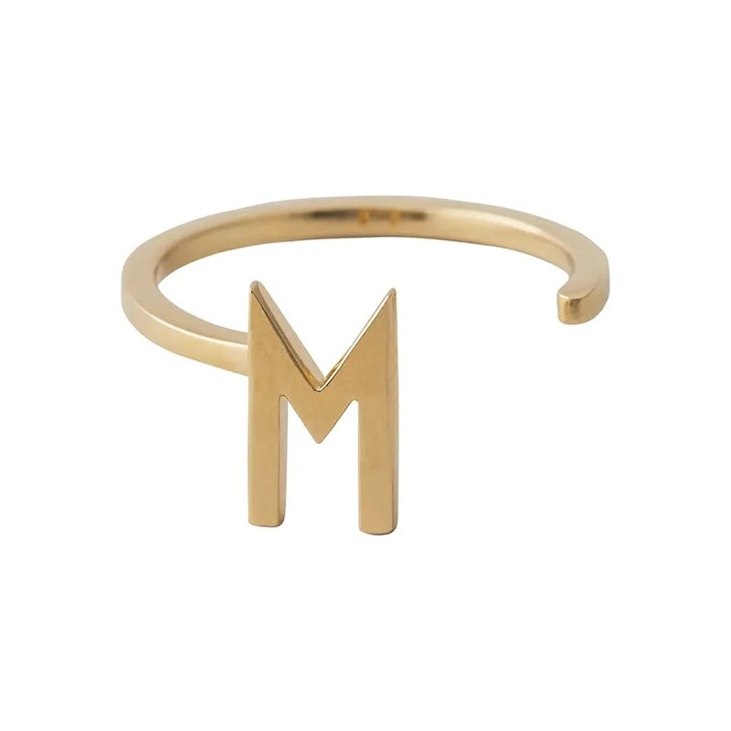 Strieborný pozlátený prsteň Design Letters 60860961